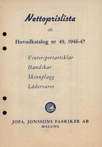 JOFA_Huvudkatalog 1946-47 nettoprislista 0341
