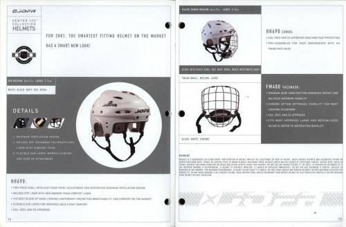 JOFA smart hockey 2001 equipment guide 08