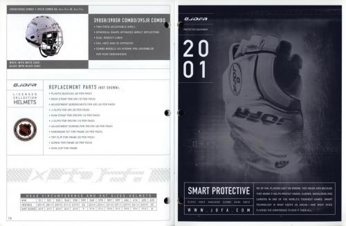 JOFA smart hockey 2001 equipment guide 09