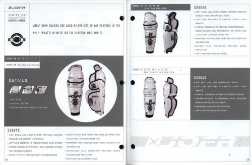 JOFA smart hockey 2001 equipment guide 15