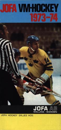 Jofa VM-hockey 1973-74 Liten broschyr 01