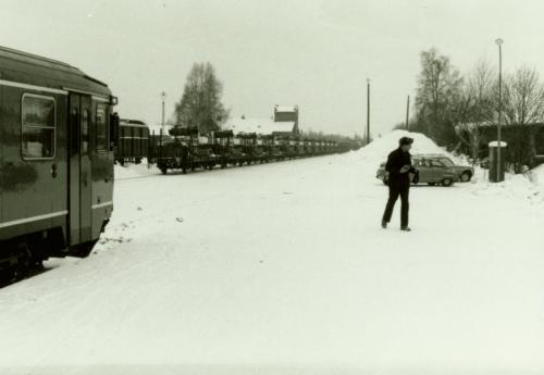 1985 Storövning försvaret Stins Lennart Hallbeck från SJ Borlänge