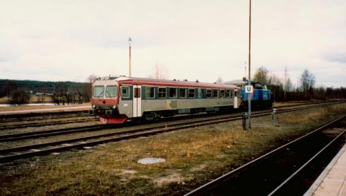 Bogsering av motorvagn som havererat Motorvagn Y1 Tåg i Bergslagen