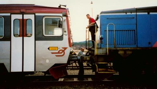 Bogsering av motorvagn som havererat Motorvagn Y1 Tåg i Bergslagen4