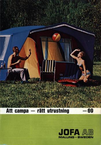 JOFA Oskar Camping Att campa. Rätt utrustning jofa 1969 0071