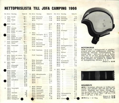 JOFA_Huvudkatalog 1966 Nettoprislista jofa camping 0065