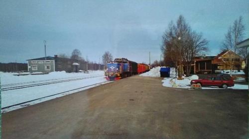 20000317 Sista tåget från virkesterminalen Malungsfors 1