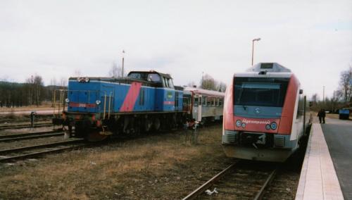 Bogsering av motorvagn som havererat Motorvagn Y1 Tåg i Bergslagen5