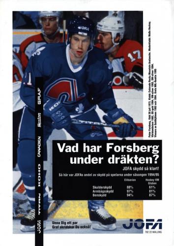 JOFA Volvo Hockey Jofa Forsberg 0241